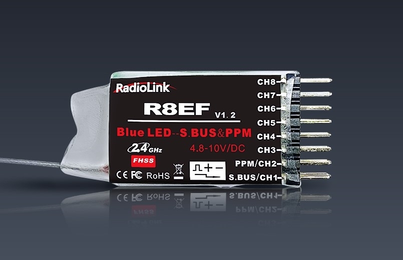 Radiolink R8EF 2.4G 8 kanals mottaker