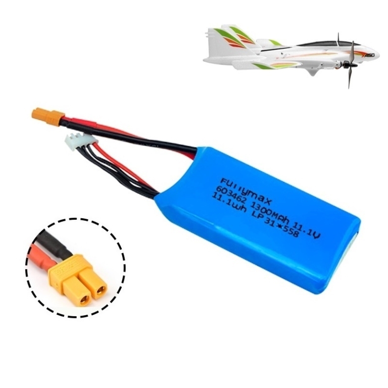 11,1 volt 3S 30C 1300 mAh LiPo XT60