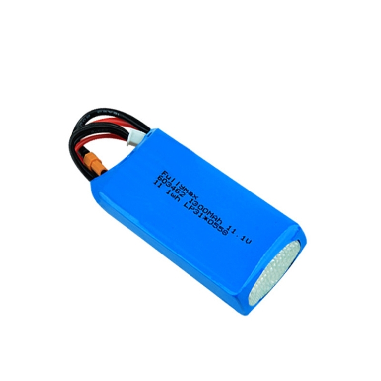 11,1 volt 3S 30C 1300 mAh LiPo T-plugg